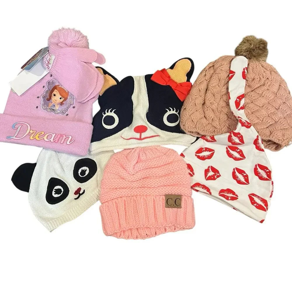 6 Baby/toddler Hats New And Pre Owned Knit